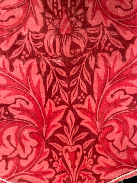 Antique Arts & Crafts William Morris Block Print Velvet Archival Collectable Panel: C19th Britain