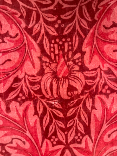 Antique Arts & Crafts William Morris Block Print Velvet Archival Collectable Panel: C19th Britain