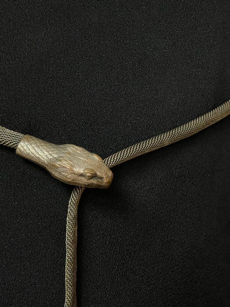 Art Deco Snake Belt Woven Gilt Metal: C1920 Britain