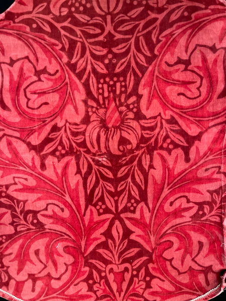 Antique Arts & Crafts William Morris Block Print Velvet Archival Collectable Panel: C19th Britain