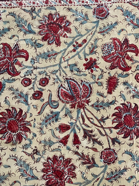 Large Size Block Print Kalamkari Wallhanging: C19th Persia