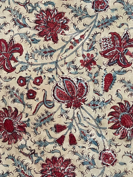 Large Size Block Print Kalamkari Wallhanging: C19th Persia