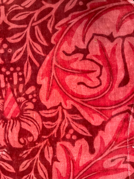 Antique Arts & Crafts William Morris Block Print Velvet Archival Collectable Panel: C19th Britain