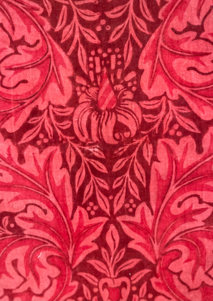 Antique Arts & Crafts William Morris Block Print Velvet Archival Collectable Panel: C19th Britain