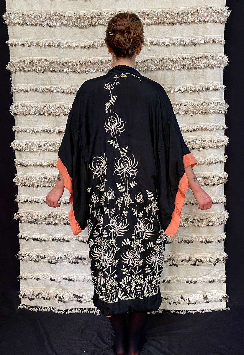 Silk Embroidered Kimono Jacket Robe C1920 Europe Hannah Whyman