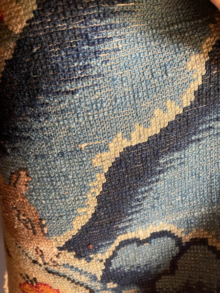 Art Deco Carpet Fragment with Grazing Deer : C1920 China