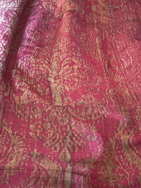 Italianate Silk Brocade Bedcover or Wallhanging: C17th Italy