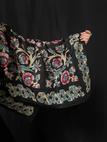 Traditional Block Print Shawl or Boçha Cover: C1900 Kandilli,  Istanbul, Turkey