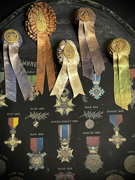 Collection Antique Silk Rosettes Ribbons Interior Decor: C20th Britain