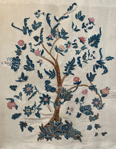Antique Crewelwork Tree of life: C18th England