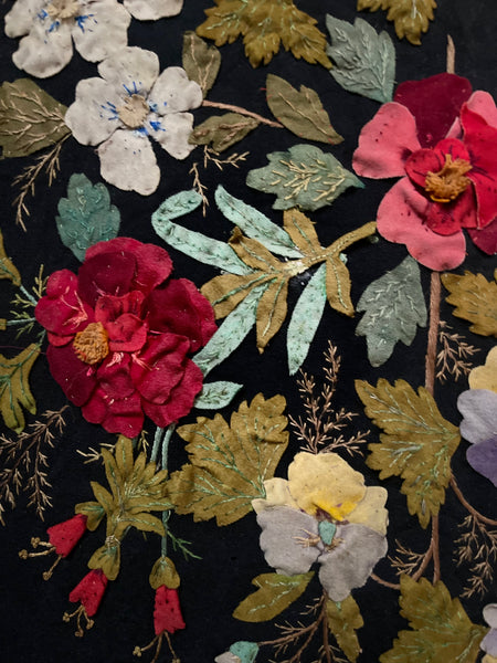 Traditional Folk Art Appliqué and Embroidered Wallhanging: C19th Muhu Island Estonia