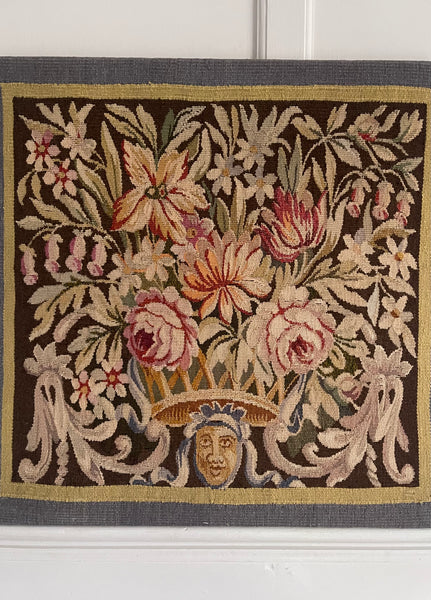 Mounted Antique Tapestry Panel: C19th Century France
