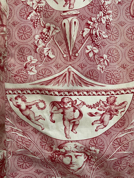 Antique Neo Classical Toile de Jouy Curtains Mulhouse ‘Pallas and Venus’: C19th France