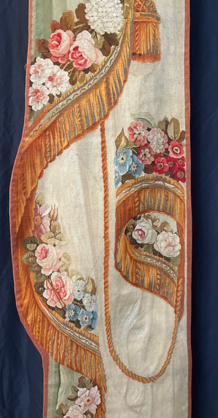 Pair Trompe L’oeil Aubusson Tapestry Portier Wall Hangings: C18th France