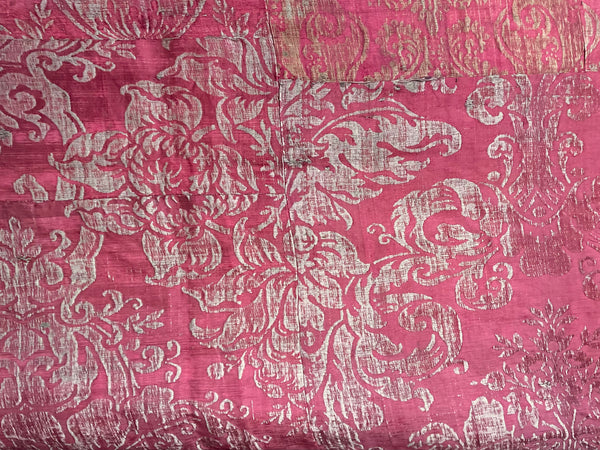 Italianate Silk Brocade Bedcover or Wallhanging: C17th Italy