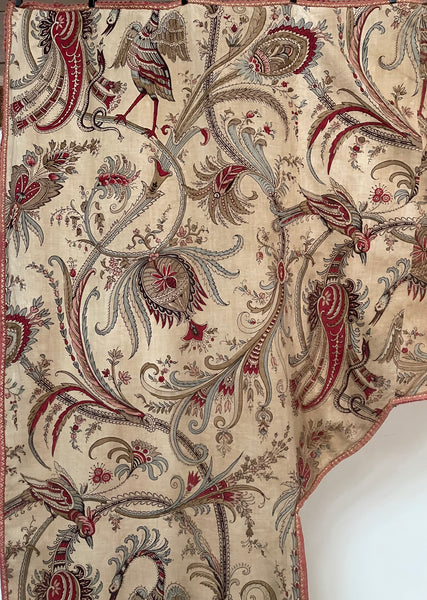 Antique Indienne Pelmet with Extraordinary Exotic Birds and Serpents : French C19th. 200 x 173cm