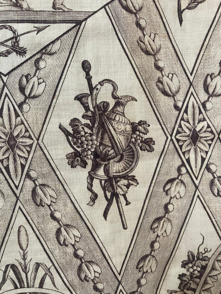 Toile de Jouy panel with cupids and Goddesses: C1800 France
