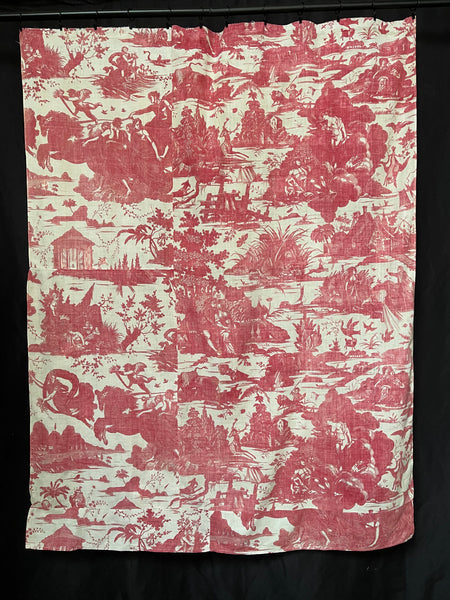 Large Panel Antique Toile de Nantes Chariot of Dawn: C18th Nantes, France