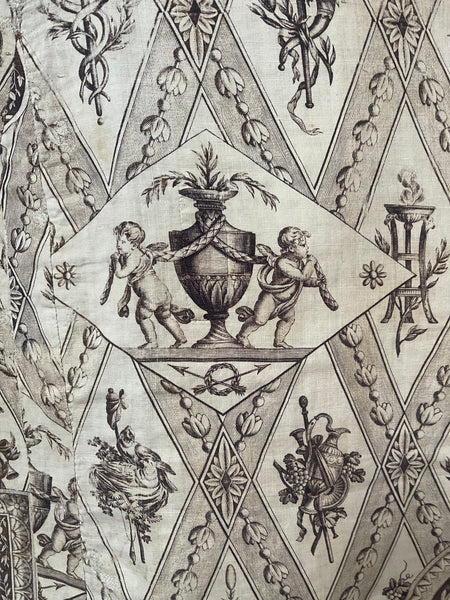 Toile de Jouy panel with cupids and Goddesses: C1800 France