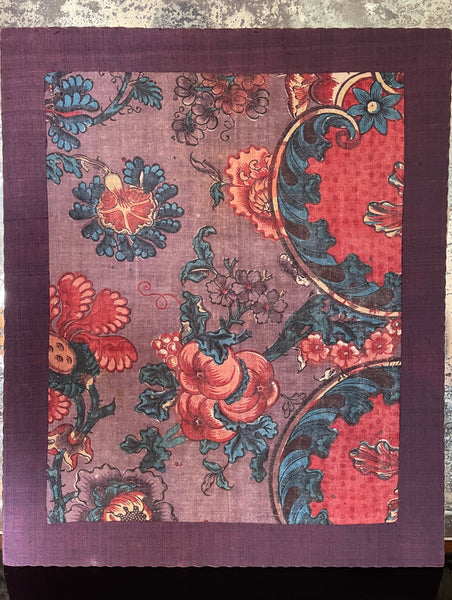 Hand Painted Mordant Dyed Chintz ‘Bauwen’ Stomacher or Dress Front: C19th Marken, Friesland