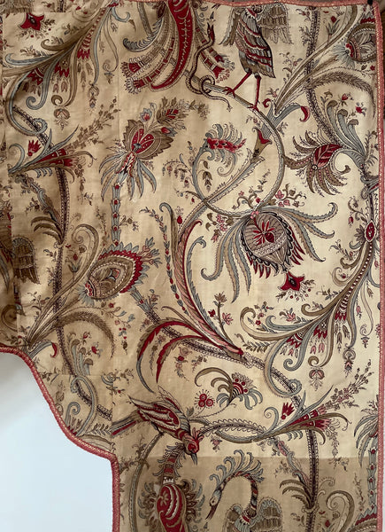 Antique Indienne Pelmet with Extraordinary Exotic Birds and Serpents : French C19th. 200 x 173cm