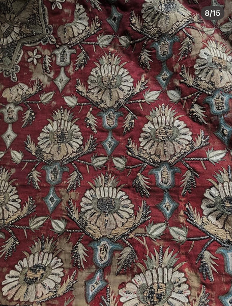 Antique Ottoman Embroidered Ceremonial Cover Boçha: C18th Turkey