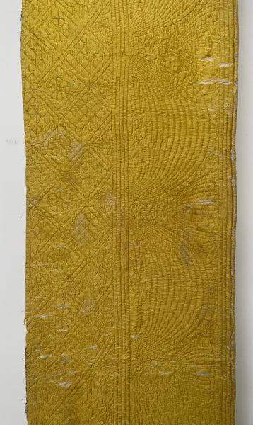Handmade Antique Silk Boutis Quilt Border: C18th,Provence, France