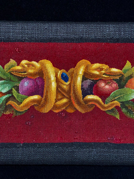 Fine Silk and Wool Tapestry Panel with Serpents and Fruit Museum Quality : C18th France