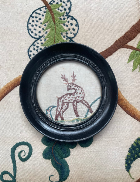 Collectable Regency Hand Embroidered Fawn: C18th England