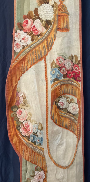 Pair Trompe L’oeil Aubusson Tapestry Portier Wall Hangings: C18th France