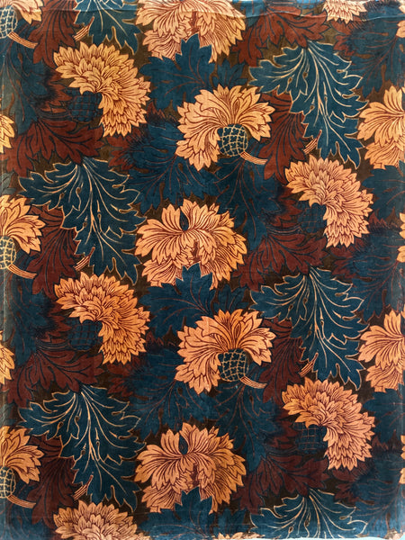 "Chrysanthemum" Velvet designed by Arts and Crafts textile artist Lindsay Butterfield: ca 1890s, Britain