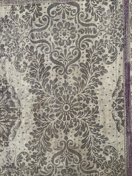 Antique English Arts and Crafts Block Printed Panel: C1910/20 Britain