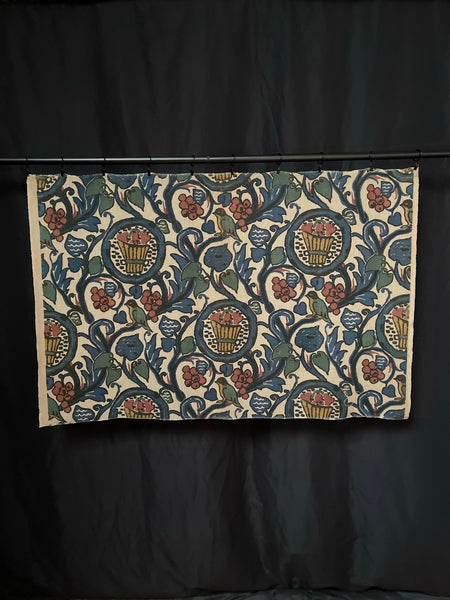 Art Deco Era Printed Linen Textile by Paul Dumas: C1920 France