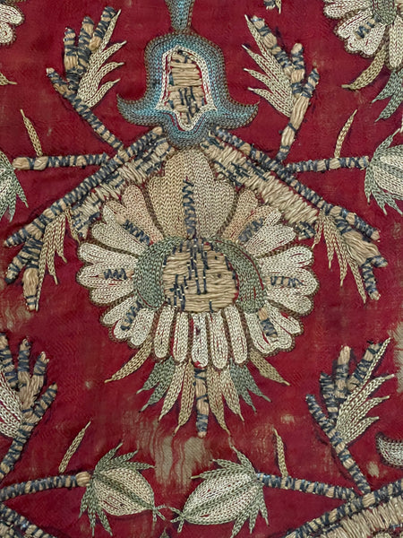 Antique Ottoman Embroidered Ceremonial Cover Boçha: C18th Turkey
