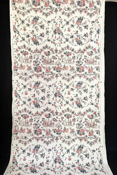 Vintage Chintz Printed Textile Yardage Inspired by Indian Archive V&A: C21st British