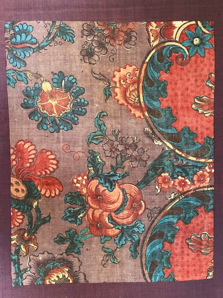 Hand Painted Mordant Dyed Chintz ‘Bauwen’ Stomacher or Dress Front: C19th Marken, Friesland
