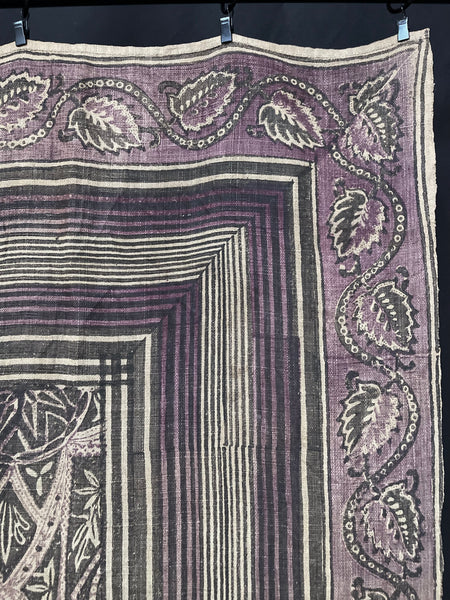 Antique English Arts and Crafts Block Printed Panel: C1910/20 Britain