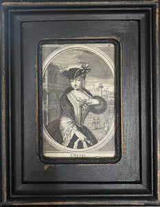 Antique Copperplate Engraving  Venice Grand Tour L’Hyver: C18th France