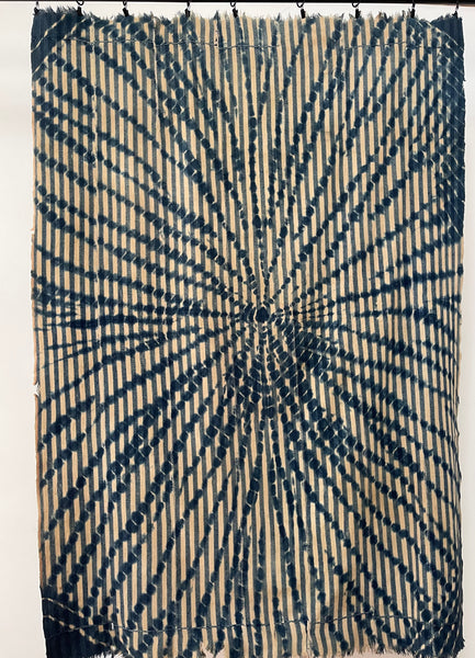 Antique Traditional Tie Dye Wallhanging Interior Decor: C1910 West Africa