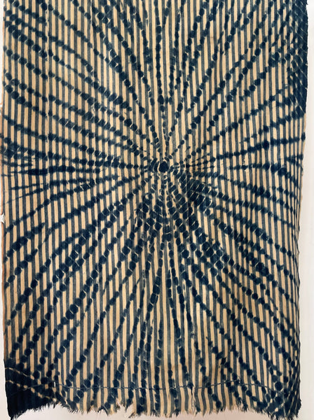 Antique Traditional Tie Dye Wallhanging Interior Decor: C1910 West Africa