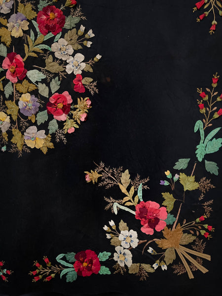 Traditional Folk Art Appliqué and Embroidered Wallhanging: C19th Muhu Island Estonia