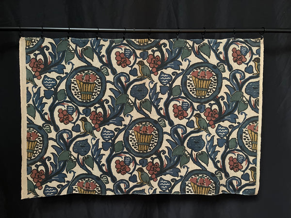 Art Deco Era Printed Linen Textile by Paul Dumas: C1920 France