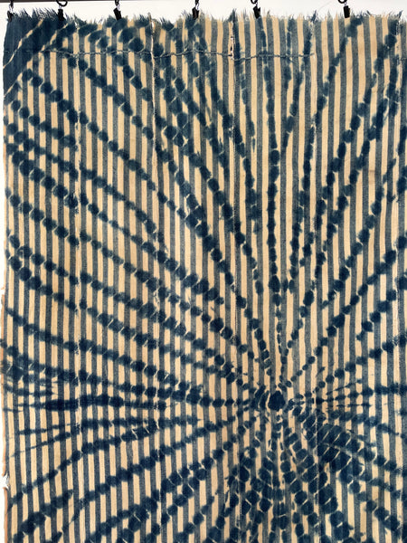 Antique Traditional Tie Dye Wallhanging Interior Decor: C1910 West Africa