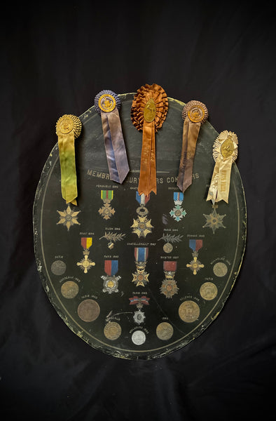 Collection Antique Silk Rosettes Ribbons Interior Decor: C20th Britain