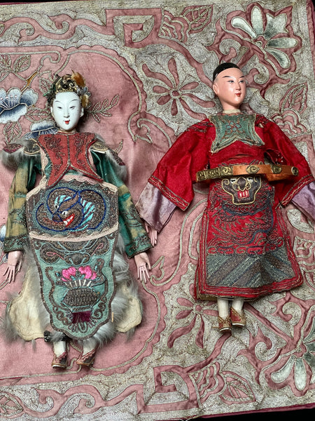 Collection Four Chinese Peking Opera Costume Dolls : C19th China