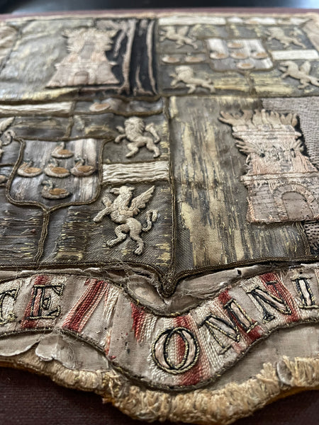 Antique Rare Ancient Embroidered Armorial Coat of Arms: C16th Europe