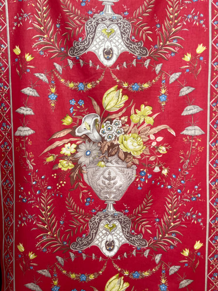 Pair Decorative Chinoiserie Panels with Urns and Florals: C20th Europe