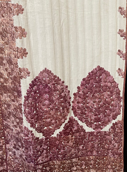 Antique Silk Embroidered Ceremonial Portier : Late C19th early C20th Rabat, Morocco