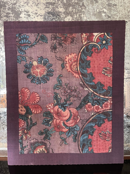 Hand Painted Mordant Dyed Chintz ‘Bauwen’ Stomacher or Dress Front: C19th Marken, Friesland