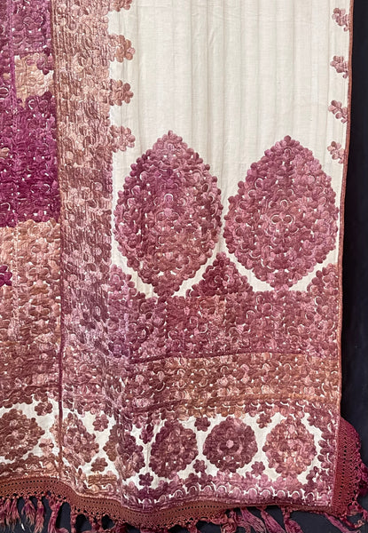 Antique Silk Embroidered Ceremonial Portier : Late C19th early C20th Rabat, Morocco